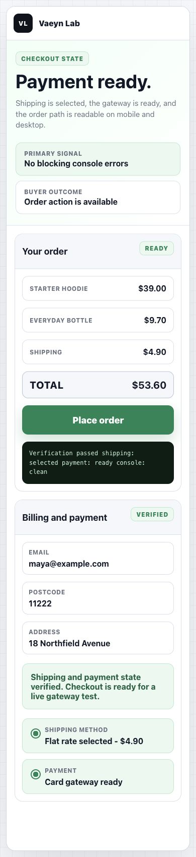 Repaired mobile checkout after repair